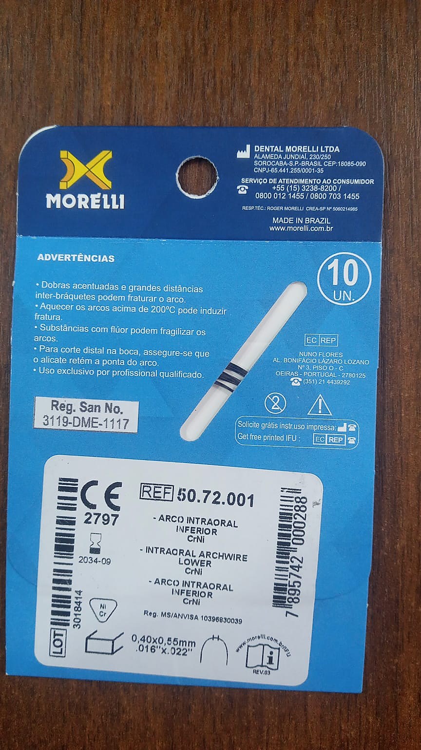 Arco Niti Inferior 016X022