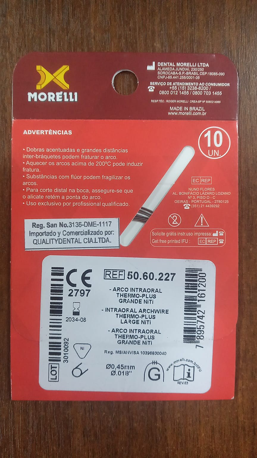 Arco Niti Termico Sup. 016 Morelli